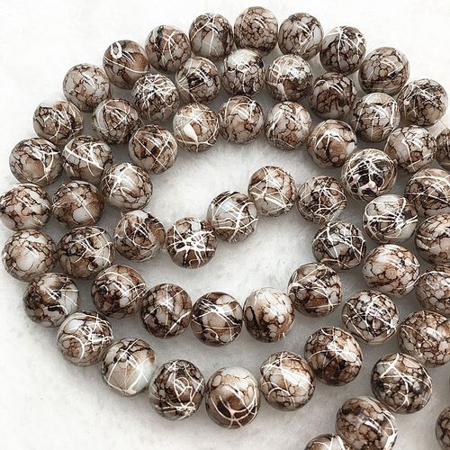 Perles Rondes En Verre, 4/6/8/10mm, Pour La Fabrication De Bijoux, Collier, #36, Vente En Gros