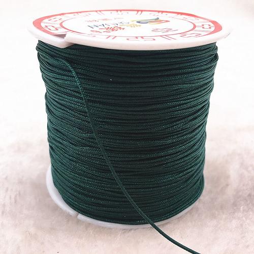 Rouleau De Fil De Cordon En Nylon Vert Foncé, 100m, 0.8mm, N?ud Chinois, Macramé, Bracelet Tressé, Ficelle, Glands, Bricolage, Perles