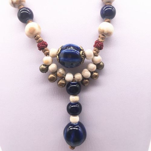 Collier De Perles En Céramique, Pendentif, Style Bohémien, Long, Chaîne, Bijoux, Diy