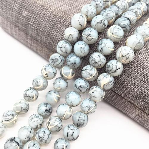 Perles De Verre Pour Salade Gris Clair, 4/6/8mm, Entretoise Ample, Breloque Peinte, Fabrication De Bijoux, Diy Bricolage, Vente En Gros, #19