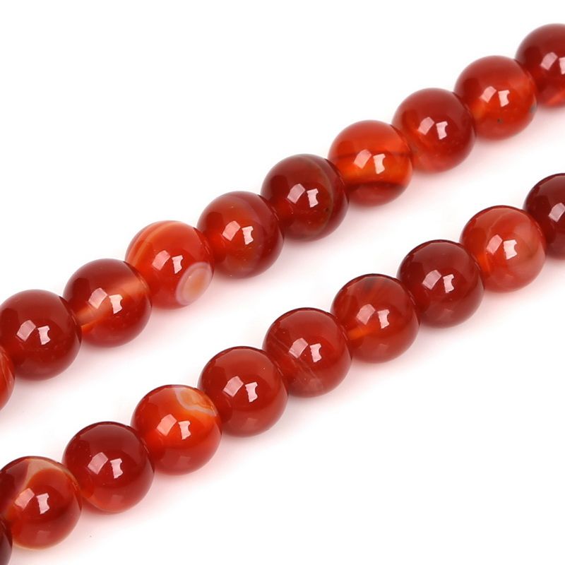 Perles Rondes Rouges En Cornaline Slectionnables 4 6 8 10mm... - 2