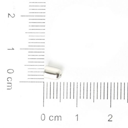 Collier En Rhodium À Pointe Émoussée, Bouchons De Perles, Plusieurs Tailles Au Choix, Résultats De Bijoux Fkg046