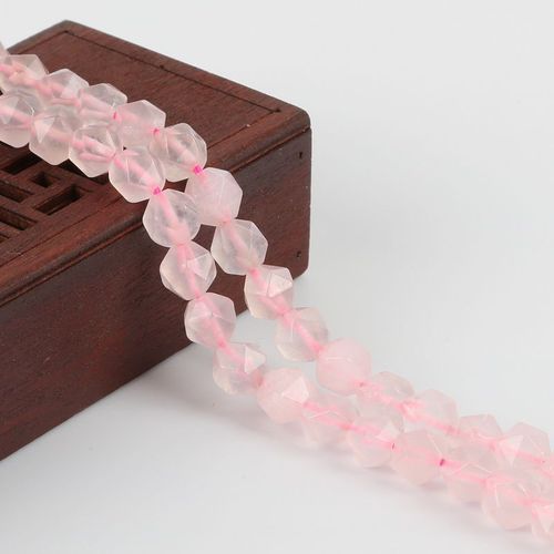 Perles De Quartz À Facettes De Qualité Aaa 8mm, En Pierre Naturelle Blanche Bleue Rose, Pour La Fabrication De Bijoux Cambay
