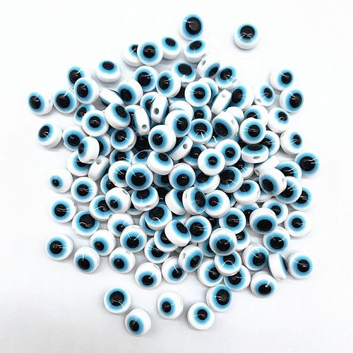 Perles Ovales Blanches En Porcelaine, Lot De 50 Pièces De 8/10mm, Perles D'espacement En Résine Pour La Fabrication De Bijoux, Accessoires De Bracelet À Faire Soi Même