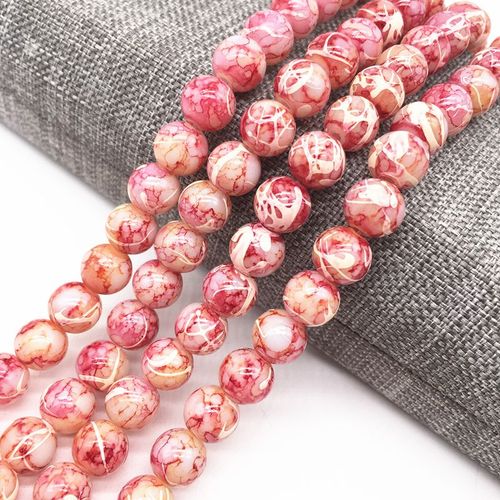 Perles De Verre À Salade Rouge Clair, 4/6/8mm, Entretoise Ample, Breloque Peinte, Fabrication De Bijoux, Diy Bricolage, Vente En Gros, #17