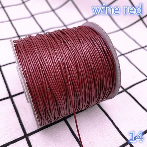 Cordon Ciré Rouge Vin 0.5 2.0mm, Fil Ciré, Pour Bracelet, Collier, Perle, Fabrication Pour Bracelet Shamballa