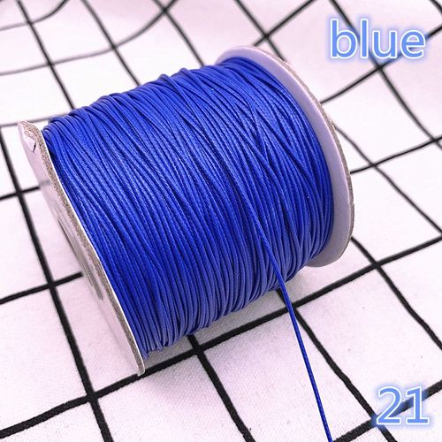 Cordon Ciré Bleu 0.5 2.0mm, Fil Ciré Bleu, Corde De Sangle, Collier, Perle, Fabrication De Bijoux Pour Bracelet Shamballa