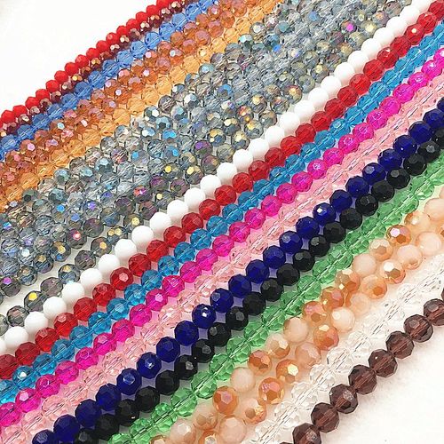 Perles En Cristal Transparent À Facettes En Verre Tchèque, 32, 4 10mm, Perles D'espacement Pour La Fabrication De Bijoux, Bricolage, Bracelet Et Collier #20