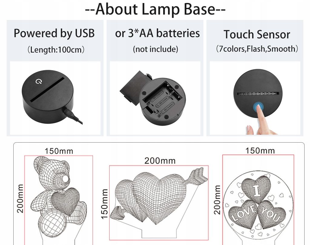 Lampe  Capteur Tactile Adapte  La Tour Eiffel De Paris, L... - 8