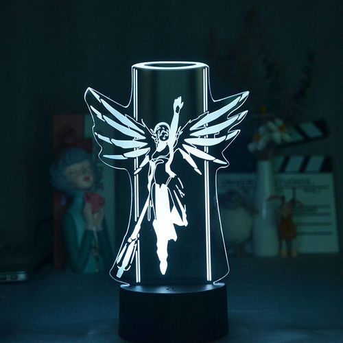 Convient Aux Héros De Jeu, Overwatch, Mercy, Lampe G, Lampe De Chevet, Lampe De Nuit Af16724