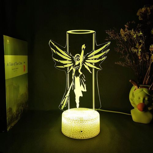Convient Aux Héros De Jeu, Overwatch, Mercy, Lampe G, Lampe De Chevet, Lampe De Nuit Af16801