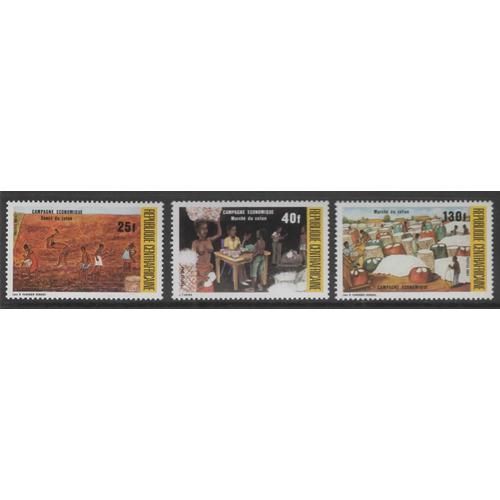 République Centrafricaine, Timbres-Poste Y & T N° 646 À 648, 1984 - Campagne Économique