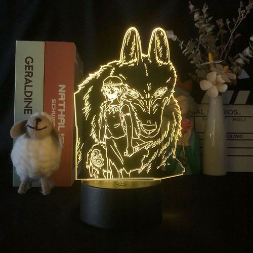 Lampe De Chevet Adaptée À La Princesse Mononoke Hayao Miyazaki, Veilleuse Af16823