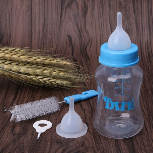 Kit De Brosse De Mamelon De Biberon D'alimentation Pour Chien De Compagnie Chiot Chat Chaton