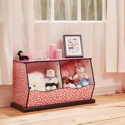 Meuble De Rangement Enfant En Bois Rose Blanche Teamson Kids Td-12473p