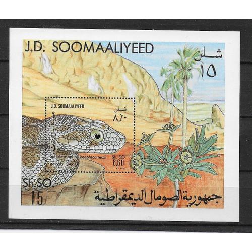 Somalie 1982 : Serpent De Somalie - Bloc-Feuillet De 1 Grand Timbre Neuf **