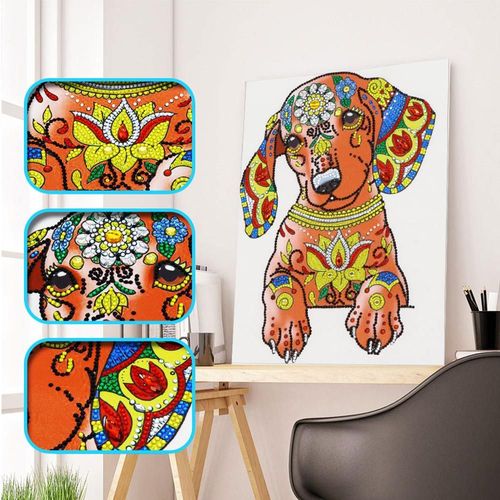 5d Bricolage Point De Croix Broderie Diamant Peinture Diamant Kits De Point De Croix Chien Chat Coq Motif Strass Image Mosaïque Diamant Décor Q3