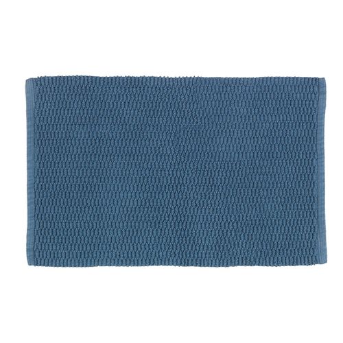 Tapis De Salle De Bain En Coton Mona - L. 50 X L. 80 Cm - Gris Bleu