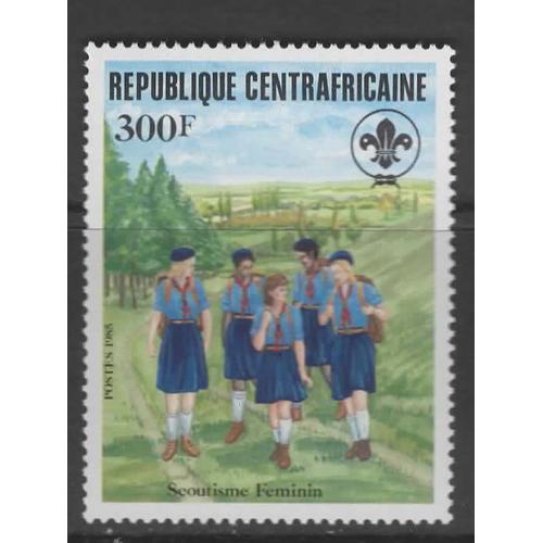 République Centrafricaine, Timbre-Poste Y & T N° 674, 1985 - Anniversaire, Scoutisme Féminin