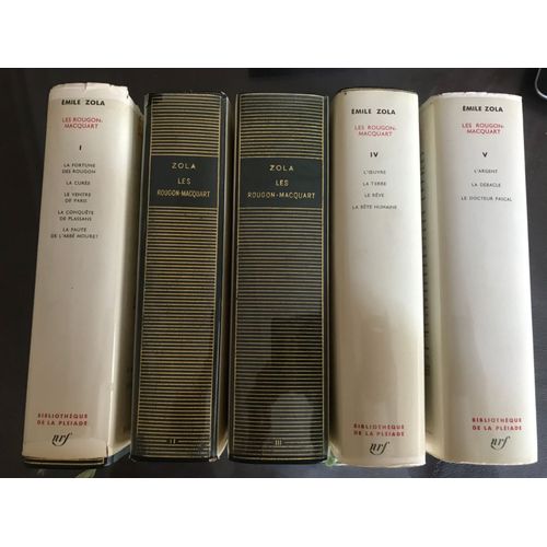 Pleiade Collection Emile Zola Les Rougon-Macquart En 5 Tomes