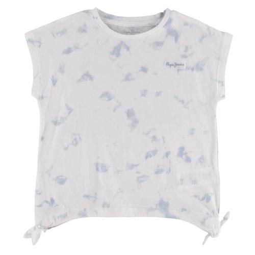 T-Shirt En Coton Hilary Tie & Dye Blanc/Bleu