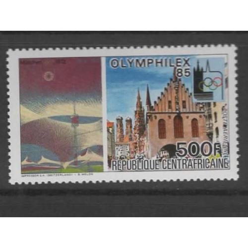 République Centrafricaine, Timbre-Poste Aérienne Y & T N° 321, 1985 - Olymphilex 85, Lausanne