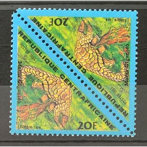 République Centrafricaine, Timbres-Poste De Taxe Y & T N° 14, 1985 - Pangolin