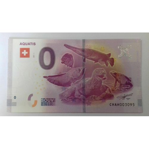 Billet Touristique 0 Euro Aquatis 2017-1 Souvenir Suisse N° 3565