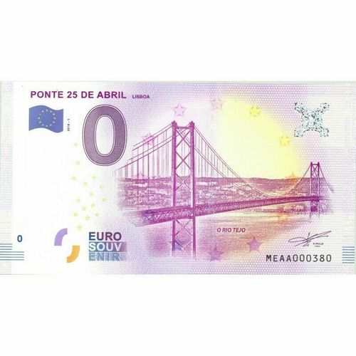 Portugal 2018-1 Ponte 25 De Abril Lisboa 0 Euro Billet Souvenir N°1211