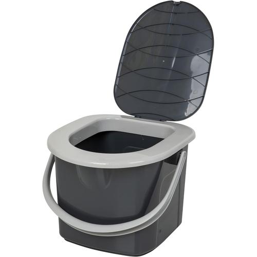 Anthracite - Home Essential Toilette De Camping Mobile Écologique, 100 % Plastique Recyclé, 15,5 L Avec Une Capacité De Charge Maximale De 120 Kg, Anthracite, S