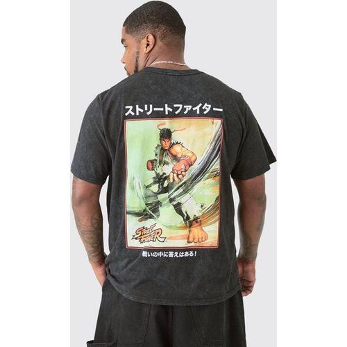 Plus Street Fighter Anime T-Shirt In Black Homme - Noir - Xxxl, Noir