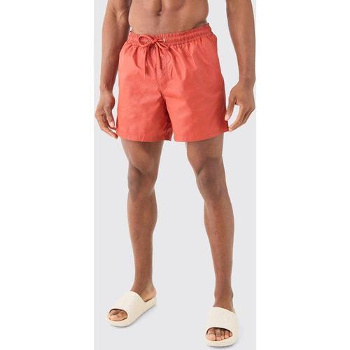 Mid Length Matte Swim Short Homme - Orange - Xs, Orange