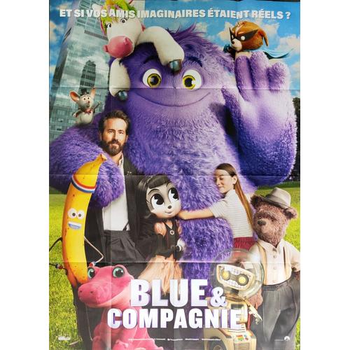 Blue & Compagnie - Affiche Originale De Cinéma - Format 120x160 Cm - Un Film De John Krasinski Avec Ryan Reynolds, John Krasinski, Cailey Fleming, Et, And - Année 2024