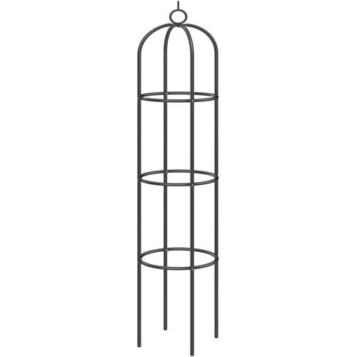 Noir Tuteur De Jardin 200 Cm Colonne Rosiers Support Pour Plantes Grimpantes Ø 40 Cm Obélisque De Jardin