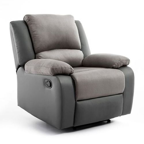 Paris Prix - Fauteuil De Relaxation Microfibre "Polo" 96cm Gris Clair