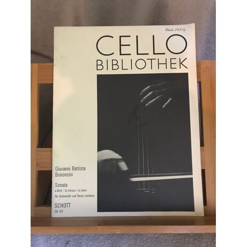 G.-B. Bononcini Sonate La Mineur Partition Violoncelle Basse Continue Ed. Schott