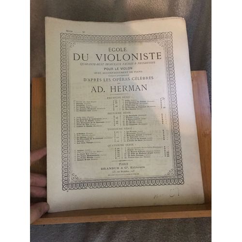 Rossini Chants Variés Messe Solennelle Partition Violon Piano Herman Ed. Brandus
