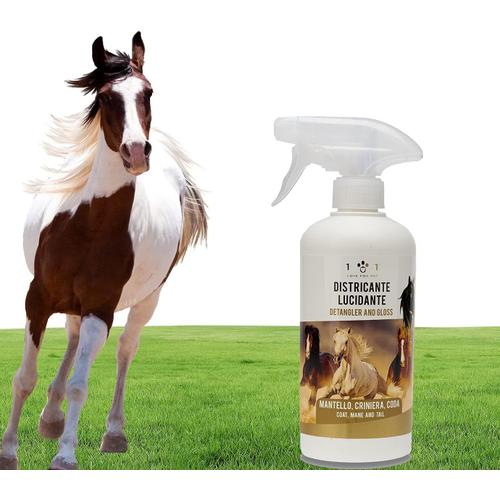 Spray Démêlant, Nettoyant Et Lustrant Naturel Et Végétal, 500 Ml - Pour Pelage, Crinière, Crin Et Queue De Cheval - Nettoie La Poussière Et La Saleté, Desserre Les N¿Uds Et Parfume - Linea 101