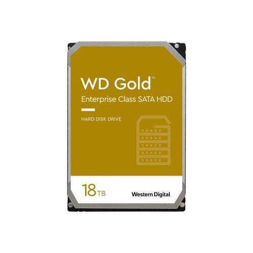 WD Gold WD181KRYZ - Disque dur - 18 To - interne - 3.5" - SATA 6Gb/s - 7200 tours/min - mémoire tampon : 512 Mo
