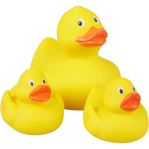 - Set De 3, Maman 11cm Et 2 Poussins Ca. 5cm, Comme Jouet Pour La Baignoire, Couine, Canard De Bain Famille, Pour Enfants À Partir De 12 Mois, Jaune, 65543, 11 Cm