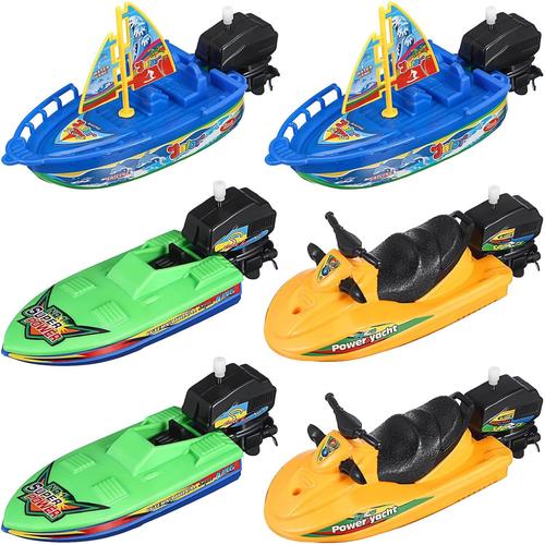 Jouets De Bain En Bateau Jouets De Bain Pour Bébé En Bateau Jouet De Piscine De Yacht Jouet D'eau De Bain De Bateau De Yacht Jouets De Bateau De Course En Plastique Pour Enfants