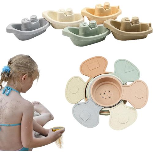 Jouet De Bain Bateau, Bateau Jouet De Bain | Jouets De Baignoire Flottants,Jouets De Bain Bateaux Flottants Avec Cuillère De Bain, Jouets De Table À Eau Pour Tout-Petits De 1 À 3 Ans, Jouets