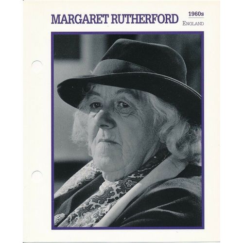 Movie Star Card [Carte Perforée En Langue Anglaise] Margaret Rutherford