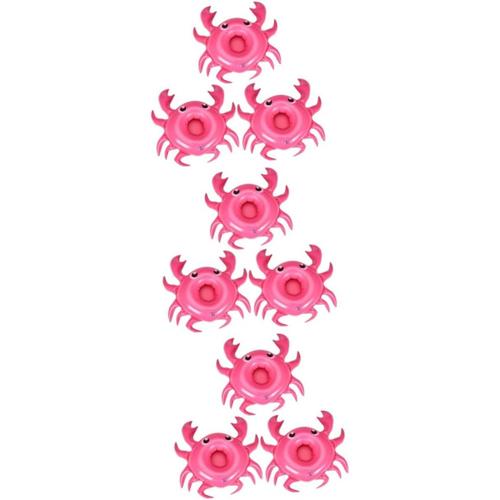 Rosé 9 Pièces Porte-Gobelet Crabe Jouets De Bain Pour Enfants Structure Gonflable Faire Un Dessous De Verre Jolis Flotteurs De Boissons Les Jouets D'enfants L'été Accessoires