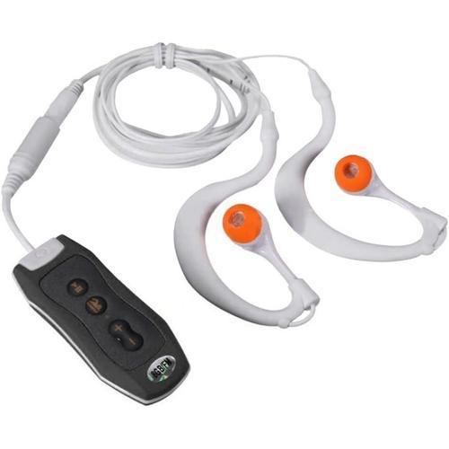 Lecteur de Musique MP3 avec Bluetooth et éCouteurs sous-Marins pour Les Tours de Natation Sports Nautiques Cordon Court 4 GB-Noir