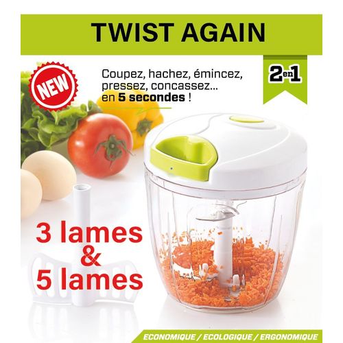 Hachoir Manuel Multi-Fonctions Twist Again 2 En 1 !