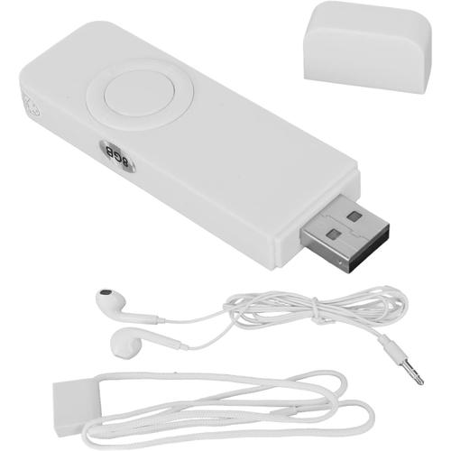 Lecteur MP3, Lecteur MP3 Numérique Portable sans Perte De 64 Go, Livre électronique pour écouter des Romans, Mini Lecteur pour Clé USB(Blanc)