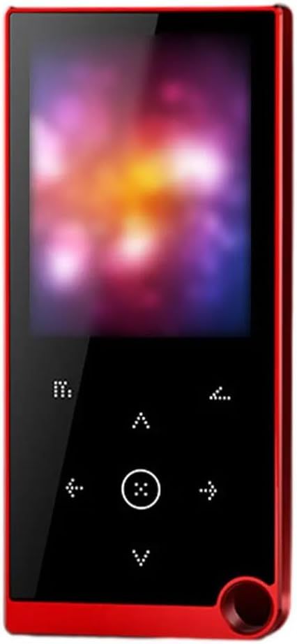 Lecteur de musique MP3 Bluetooth 5.0 sans pertes Walkman audio portable haute fidélité avec FM/livre électronique/enregistreur/lecteur vidéo MP4 rouge