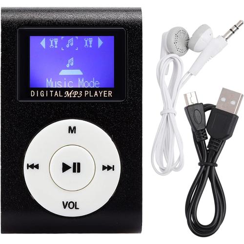 Lecteur MP3 Portable, écran LCD De 0,8 Pouces, Mini Clip en Métal, Lecteur De Musique MP3, Carte Mémoire avec écouteurs De 3,5 Mm, pour Adulte, étudiant, Sport