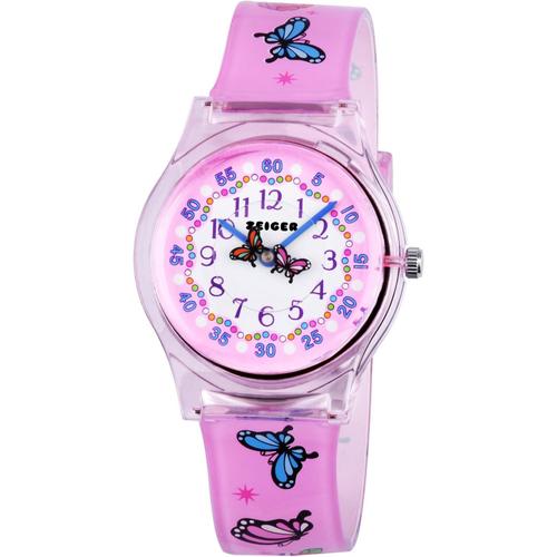 Montre Fille À Quartz Étanche Style Dessins Divers Montre Pédagogique Enfant 3ans - 7ans Montre Apprentissage Filles Facile À Lire Cadeau Anniversaire Noël Fêtes Fleur